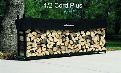 1 2 cord Plus 10 Woodhaven Firewood Rack and Cover